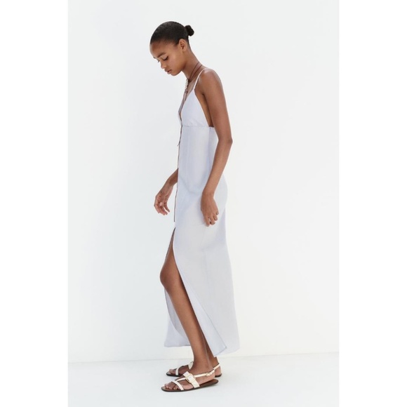 ZARA Woven Strap Midi Dress NWT - Picture 3 of 7